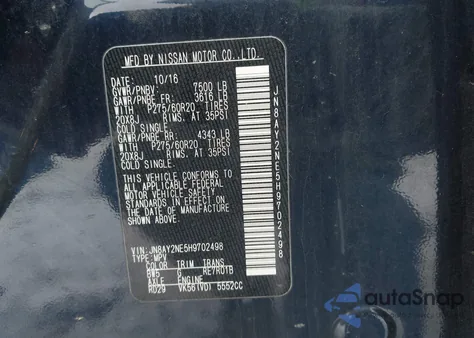 2017 Nissan Armada Platinum z USA, uszkodzony, nr VIN JN8AY2NE5H9702498